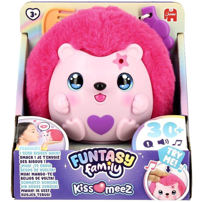 Funtasy Family Peluche intéractive JUMBO Kiss Meez Hérisson Dès