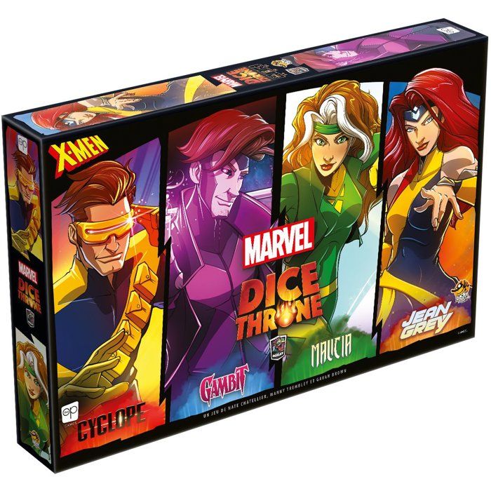 Dice Throne Marvel - Jeu de société - LUCKY DUCK GAMES - Cyclops/Gambit/Rogue/Jean Grey - 2 à 6 joueurs - Dès 8 ans