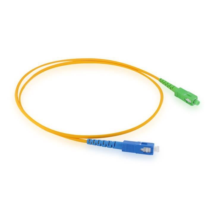 Câble fibre optique Free - monomode 0,8 m - vert et bleu