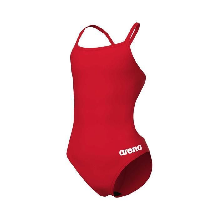 Maillot de bain 1 pièce fille Arena Team Challenge Solid - red/white