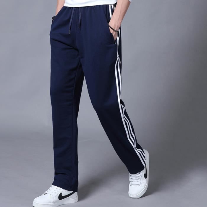 Pantalons homme de marque Pantalons de sport de Rayure Pantalon de