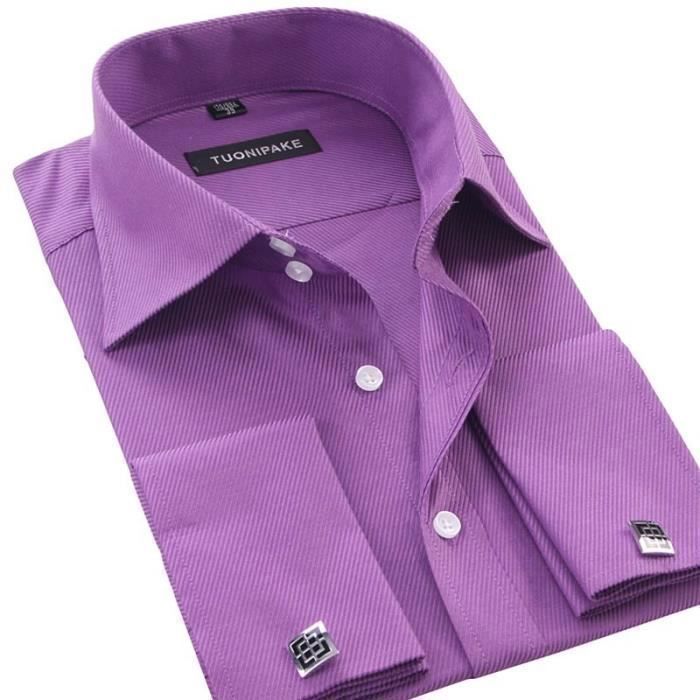 Chemise homme violet foncé deals