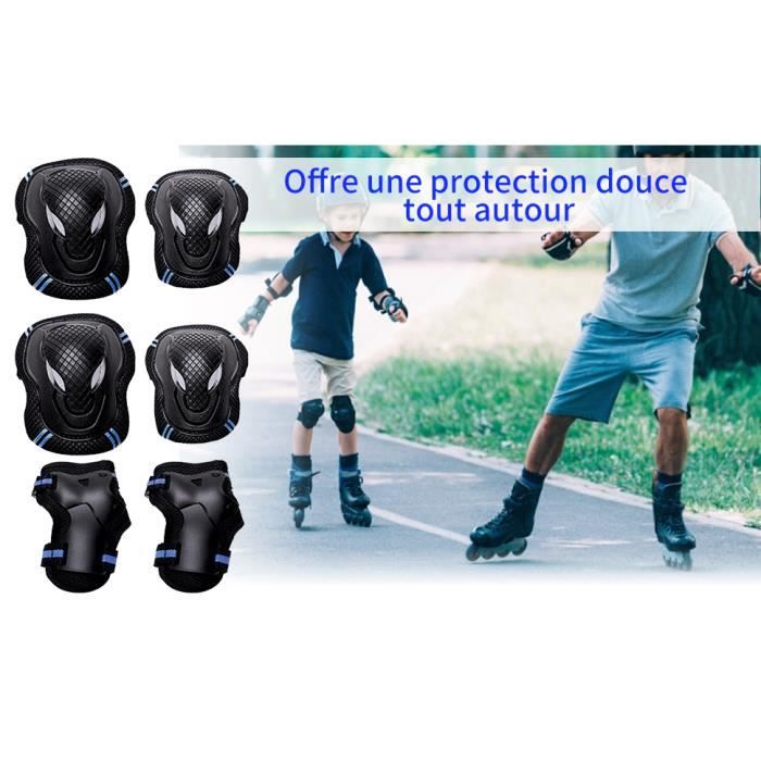 Protection Roller Adulte Enfant Protection Genoux,Kit De Protection Roller Enfant 6 En 1,Genouillères ,Skateboard Genouillère,Protège-Poignet Coudières Sport - Sport Protection Cadre Vtt