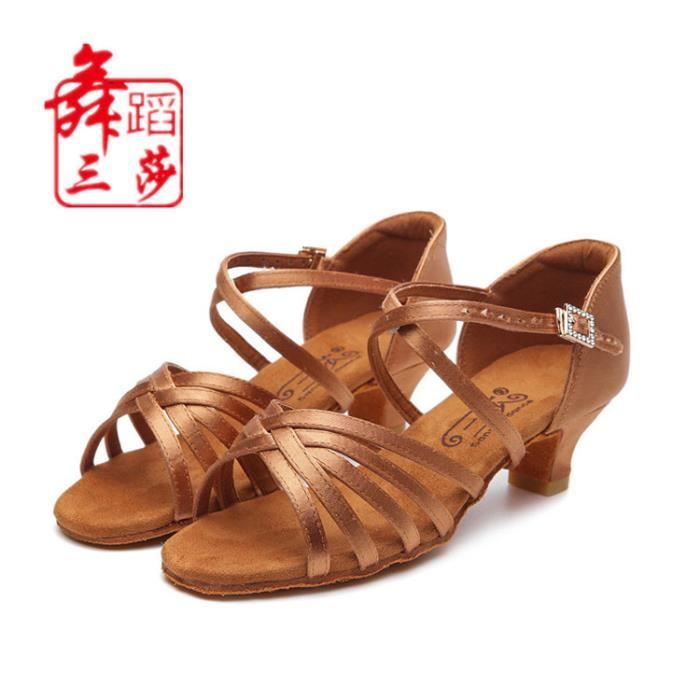 Chaussures De Danse Latine Femme - Sandales à Talons Pour Salsa, Tango, Valse - Confort Et Antidérapant