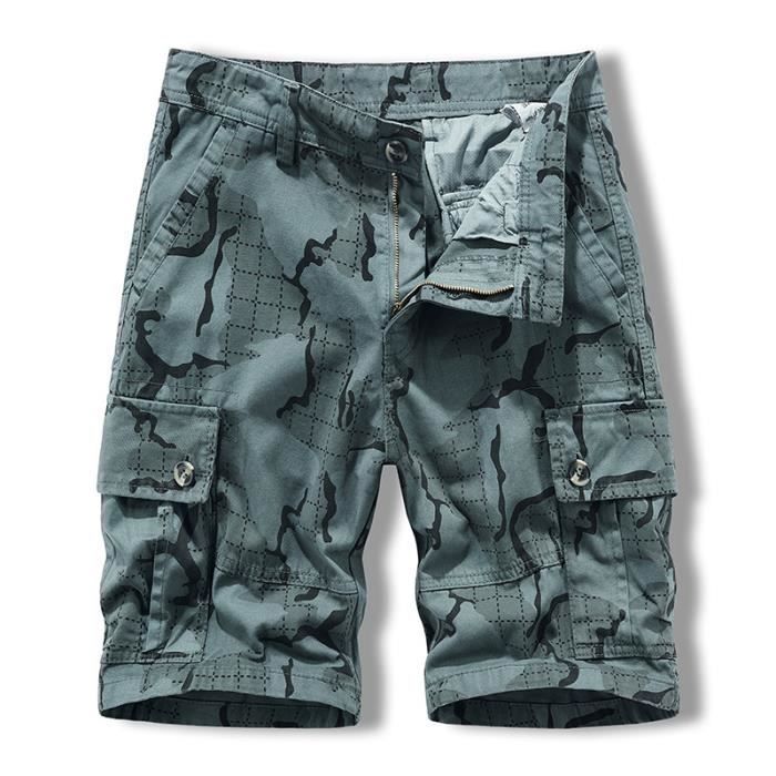 Short Cargo Camouflage Taille 38 - Marque Dissident - Coton - Occasion Très Bon état