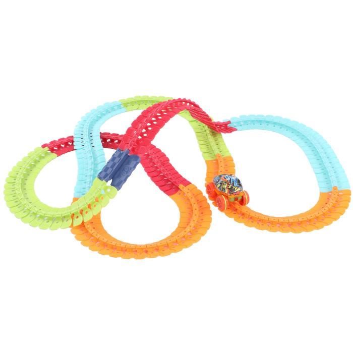 Piste Voiture Anti Gravité Montessoris - Ensemble Flexible Avec Voiture LED, Cadeau Enfant