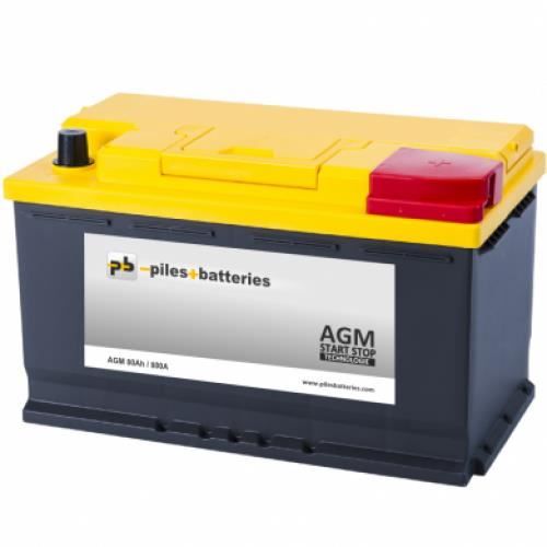 Batterie de démarrage AGM 12V 80Ah / 800A compatible Start and