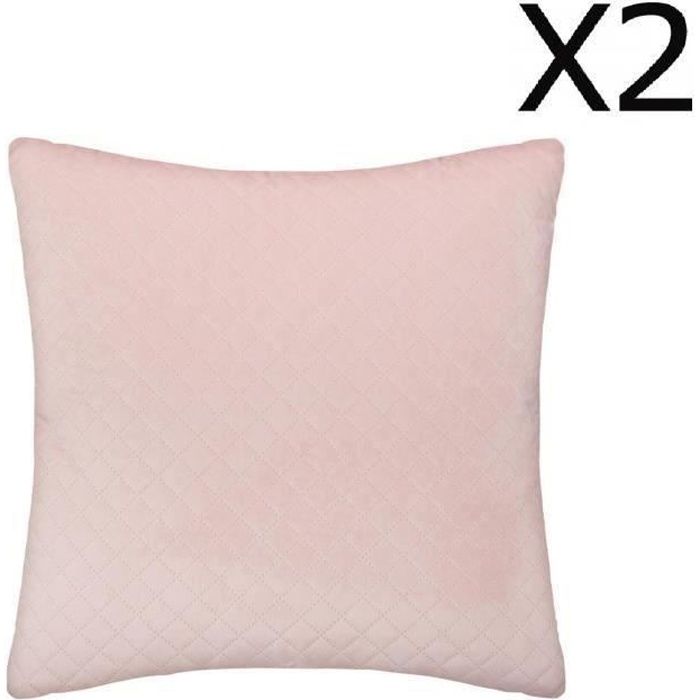 Lot 4 Coussins Satinés Rose – Luxury – Déco Salon Canapé