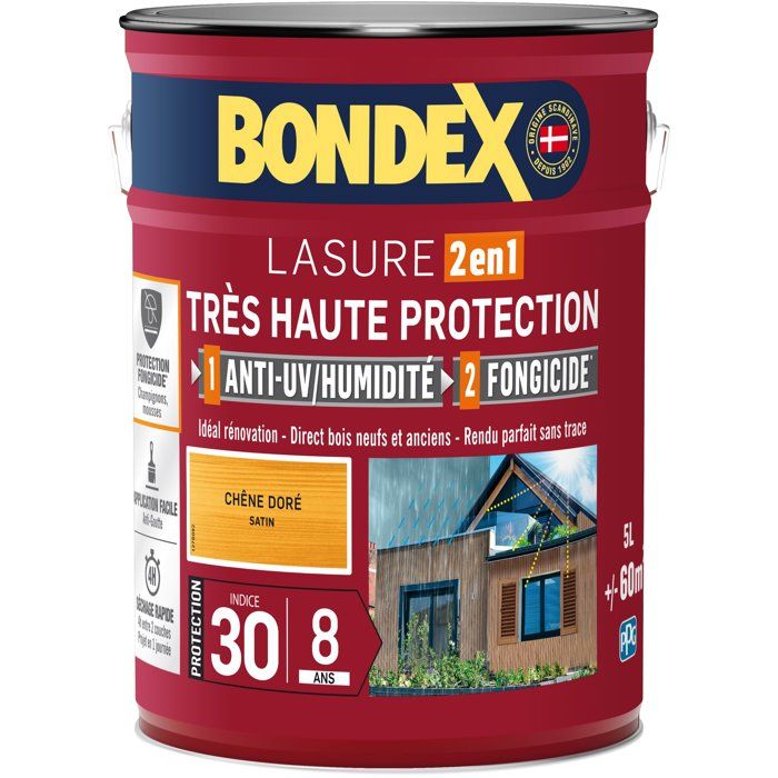 BONDEX LASURE Indice 30 Chêne Satin - vue 2