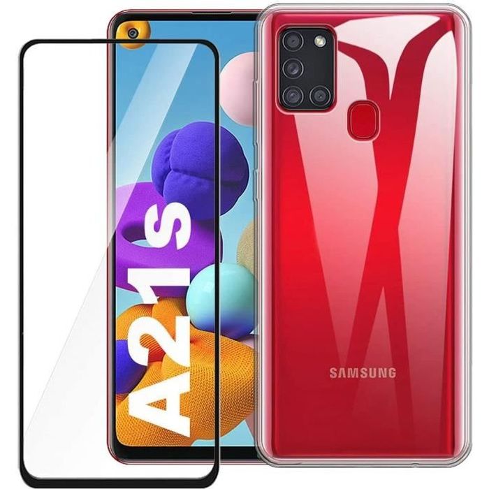 Coque Pour Samsung Galaxy A21s Transparente Noir Verre Trempe Protection Ecran Souple Silicone Etui Protecteur Bumper Housse Achat Film Protect Telephone Pas Cher Avis Et Meilleur Prix Cdiscount