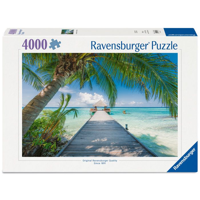 Puzzle 4000 pièces : Plage de rêve aux Maldives Ravensburger France