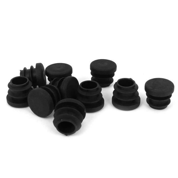 Beijiyi – Lot de 30 bouchons à lamelles ronds en plastique – Pour tubes en acier et meubles
