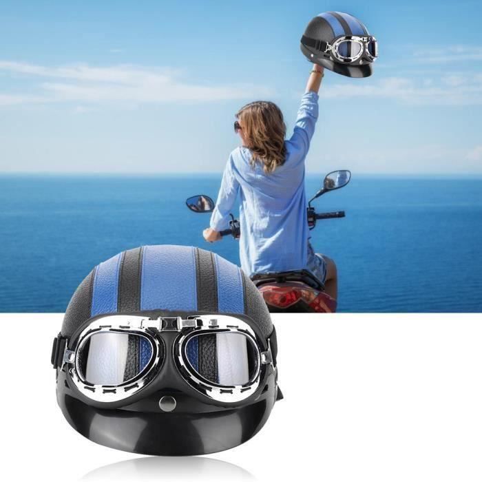 Casque Moto Intégral ProtectWEAR - Pare-soleil Rabattable, Norme ECE - Taille M (57-58cm)