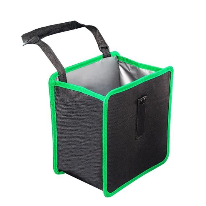 Poubelle De Voiture Étanche Et Sac De Rangement | Polyester Oxford | Poches Multiples | Taille L Noire