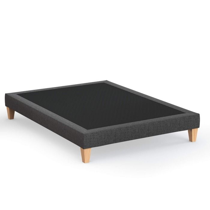 Sommier déco tapissier gris profond - SOMEO 160x190 - Gris ardoise - Garantie 5 ans - Someo Sommier déco tapissier gris profond - SOMEO 160x190 - Gris ardoise - Garantie 5 ans - Someo