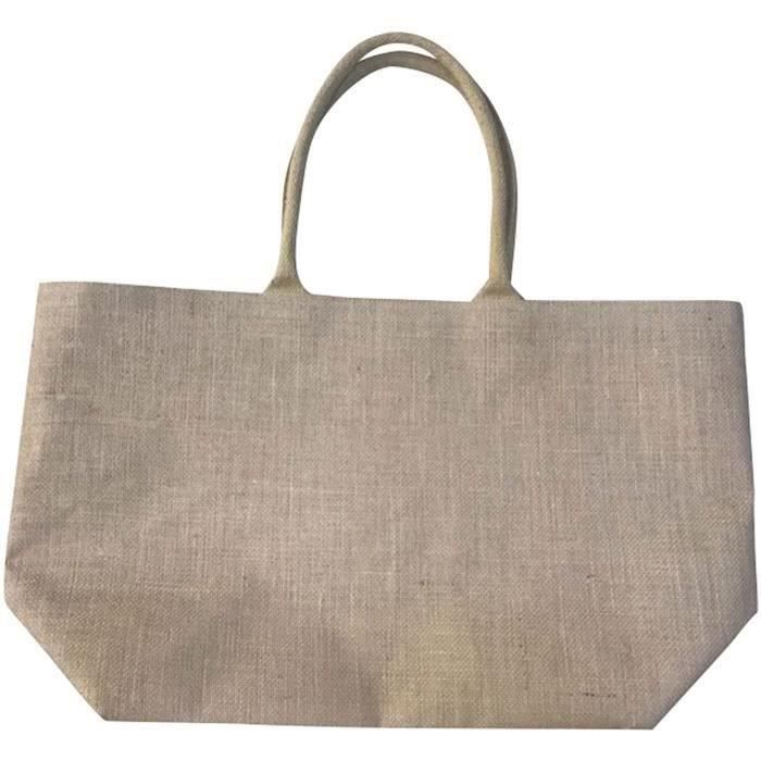 SPHERE Sac cabas en jute naturel évasé - 40 x 19 x 34 cm