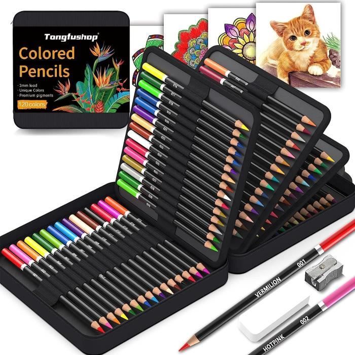 120 Crayons de Couleur, Tongfushop Crayons de Couleur Professionnel avec  Noyaux Doux et Résistants Rupture pour Enfants, Adultes169 - Cdiscount  Beaux-Arts et Loisirs créatifs