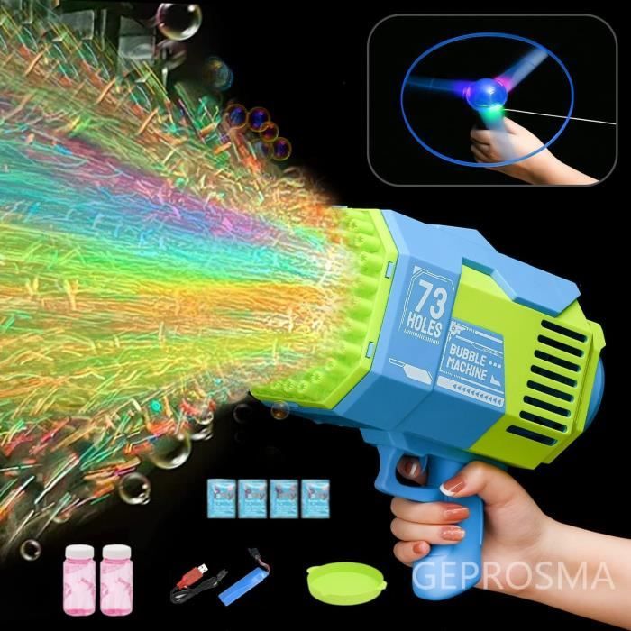 Nouvelle 70 Pistolet à bulles électrique Bazooka jouet grande machine à bulles pour enfants été extérieur fusée boom pistolet à bulles