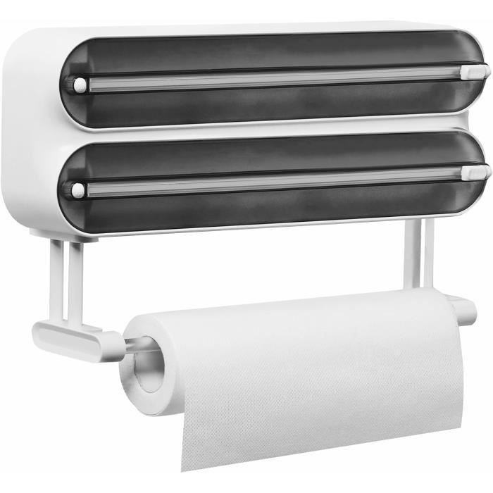 Distributeur De Film Alimentaire Magnétique Avec Cutter - Compatible Rouleaux 30cm - Inclut 50m De Film - ABS