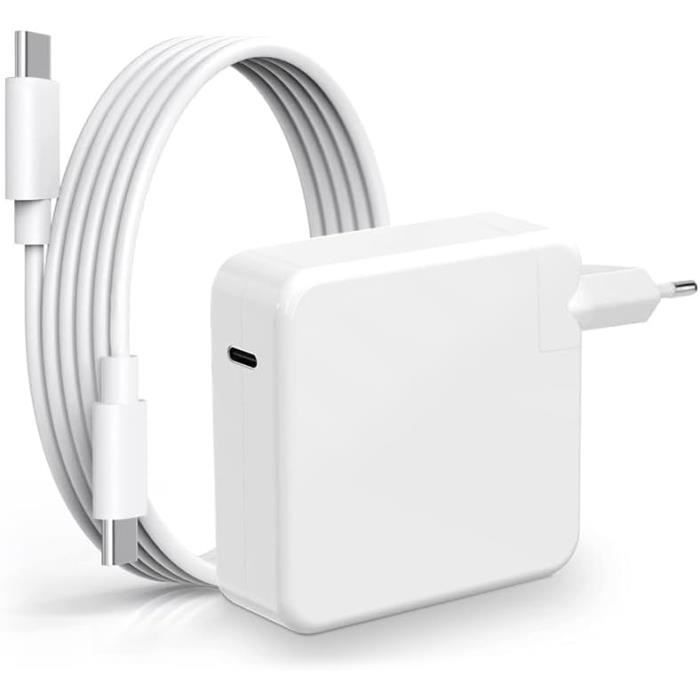 Chargeur 67W USB C Double Port Pour MacBook Pro Air - Compatible M1 M2 M3 + Câble 2M