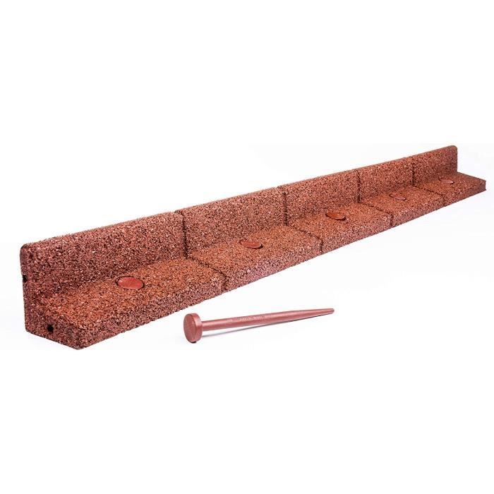 FlexiBorder – Bordure De Jardin Flexible En Caoutchouc Recyclé Gris – 2 X 1m – Idéale Pour Pelouses, Allées Courbes Et Parterres