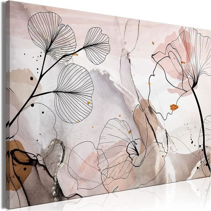 Murando Impression sur toile intissee Fleurs Prairie 120x80 cm tableau  tableaux decoration murale photo image artistique photogr52 - Cdiscount  Maison