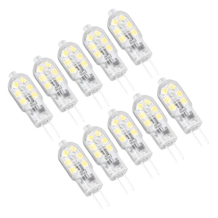 Lot 10 Ampoules LED Blanc Chaud 12-18V - Éclairage Maquettes Trains | 20cm Cable