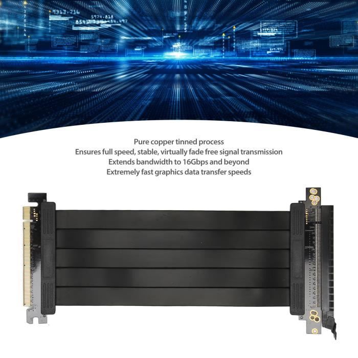 Zunate Cavo Riser PCIE 4.0 X16, Cavo di Prolunga Nero