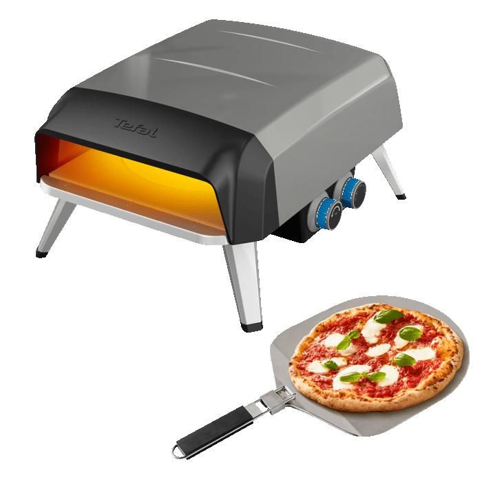 Tefal Pizza Pronto Four à pizza maison Gaz Pierre rotative à 360° JM412010