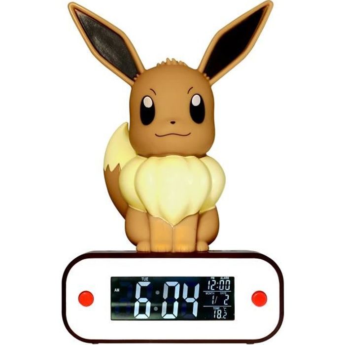 POKEMON Radio-Réveil Lampe LED Eevee