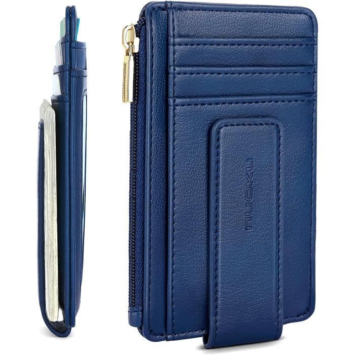 Portefeuille Minimaliste En Cuir Crazy Horse Pour Hommes - Porte-Cartes Et Billets Mince