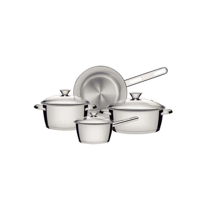 Silit Toscane 4-Piece Cookware Set - Stainless Steel Pots With Lids (16cm, 20cm, 24cm), Induction Compatible - View #2