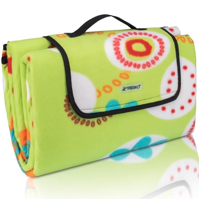 Songmics 200 X 200 Cm Couverture Tapis Pique-nique étanche Pliable Pour Camping Jardin Avec Des Poignees Grand Format Gcm71b