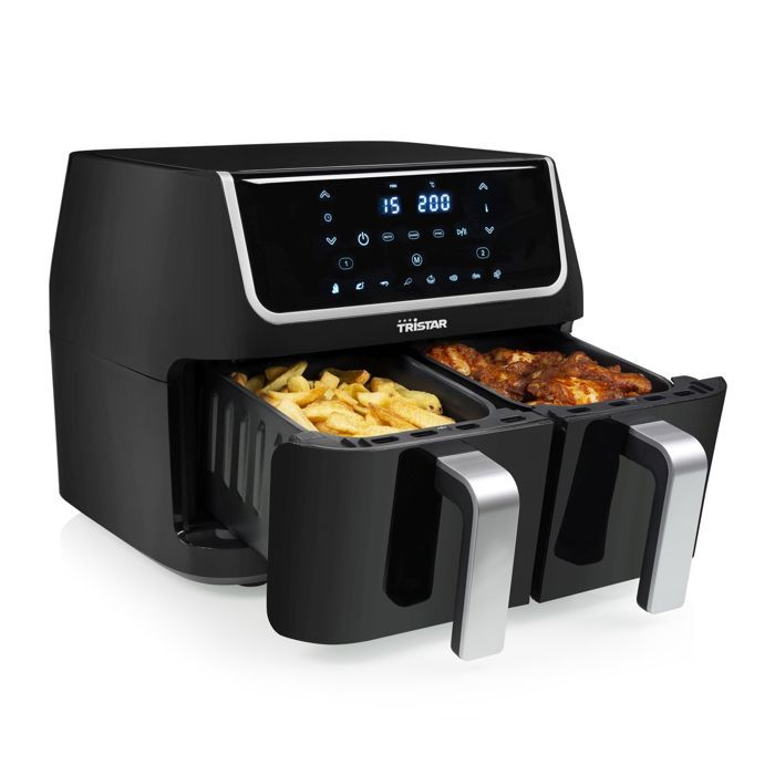 Tristar FR-6970 Friteuse à air chaud 1800 W fonction minuteur, revêtement anti-adhésif, avec écran noir