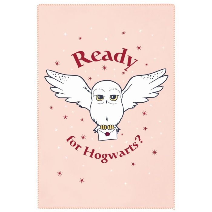 Comparer les prix de Plaid - HARRY POTTER - Hedwige - 110x130 cm - 100% Polyester - Rose