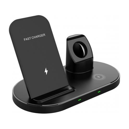 WE Chargeur induction Dock de charge induction Apple 3-en-1 Noir