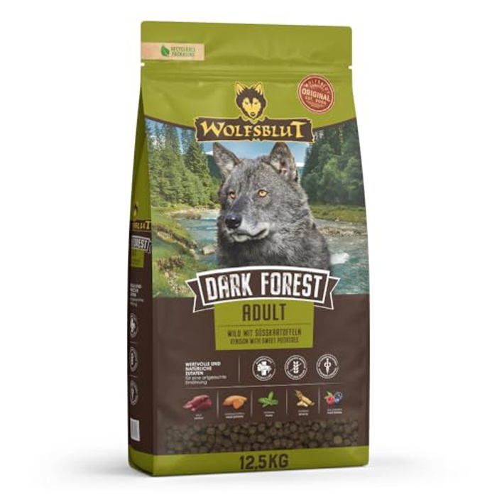 Meilleurs prix pour Aliment sec - Wolfsblut - Dark Forest - Croquettes pour chien adulte - 125 kg - Taille moyenne