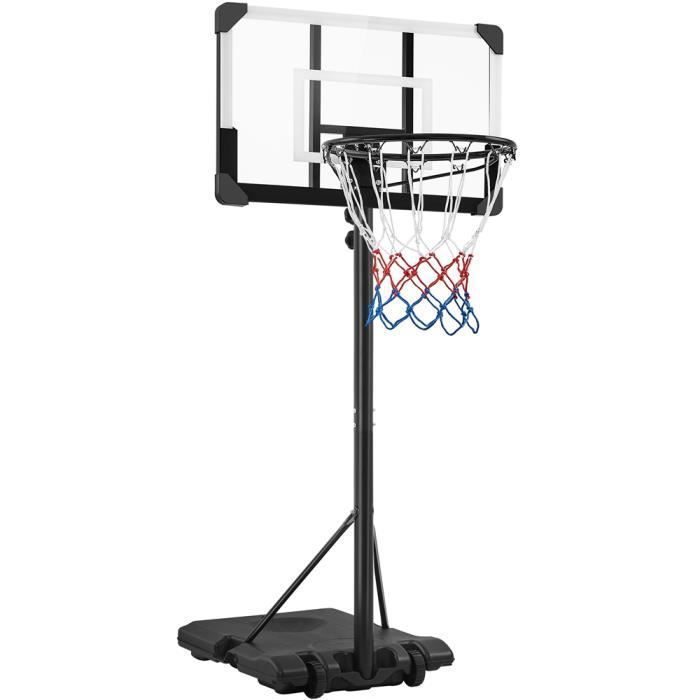 Yaheetech Panier De Basket Mobile Réglable 233-308 Cm – Panier Basketball Intérieur/Extérieur Avec Base Remplissable Eau/Sable