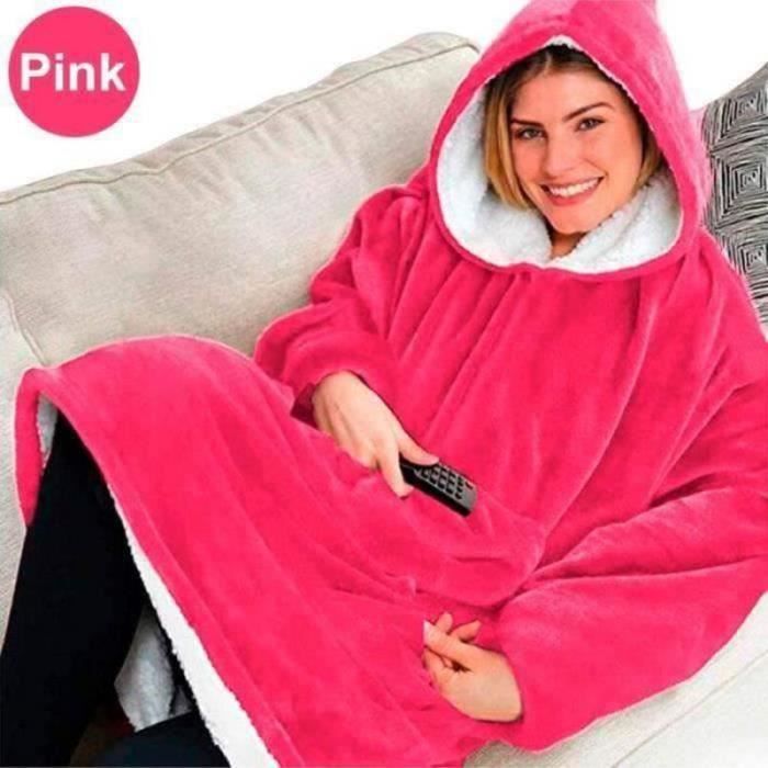 Comparer les prix de COUVERTURE - PLAID RS09514-Ultra Plush Couverture Sweat à Capuche Flannel Hoodie Couverture Chaude Douce Sweat Pull Manches Velvet