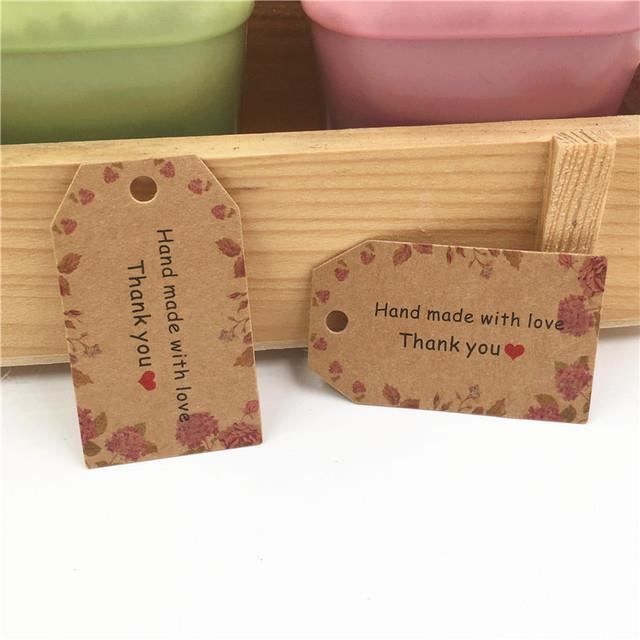 Lot De 50 étiquettes De Mariage Style Rustique - Motif Feuille Botanique, Kraft Marron, Pour Cartes Ou Cadeaux