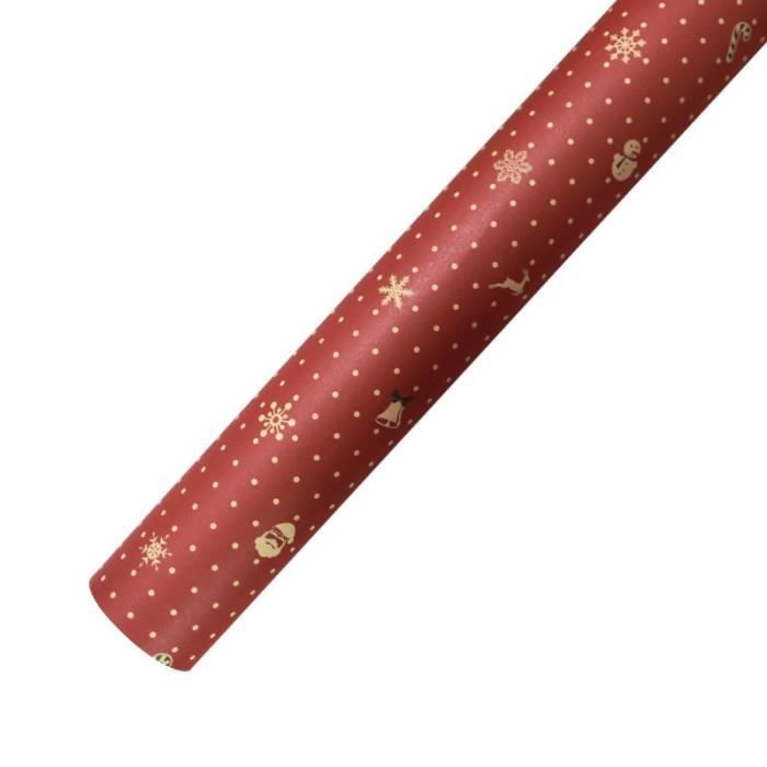 Lot De 2 Rouleaux De Papier Cadeau De Noël - Motifs Père Noël Et Sapin, 43 Cm X 15 M, Avec Ruban Et Adhésif Inclus