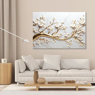Tableau Décoration Murale oiseaux branche nature 70x100 cm Impression