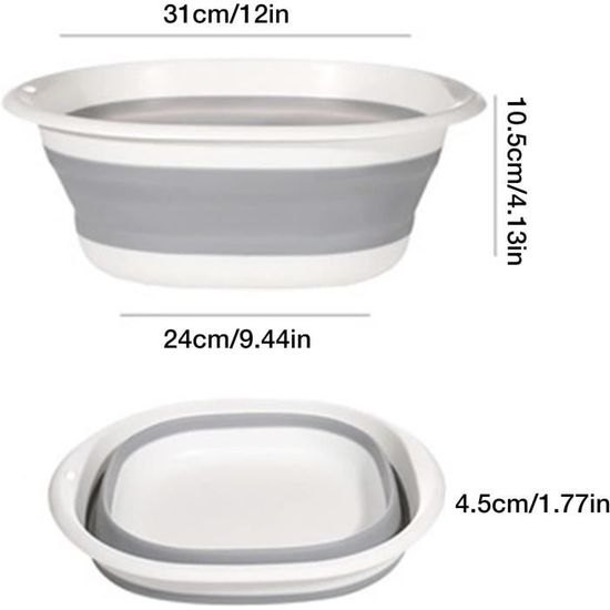 Bassine Retractable Vaisselle, Bassine Retractable Camping, Lavabo Pliable Camping Car, Off-white Bac à Linge Pliant, Lavabo Pliant - Au quotidien
