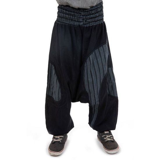 FANTAZIA Pantalón Harem Niño Negro Kidika - Talla S A XXXL - 100
