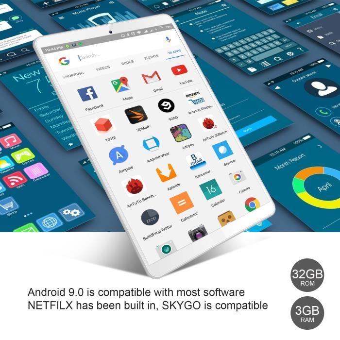 4G LTE Tablette Tactile 10.1" - Android 9.01