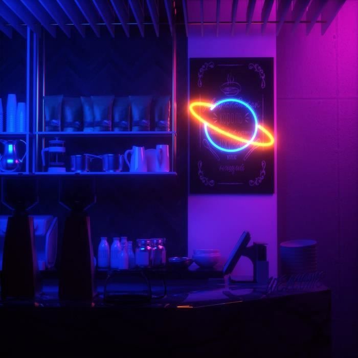 Panneau Lumineux Néon Vice City USB - Décoration Murale Gaming Rose - Idéal Chambre Et Salle De Jeu