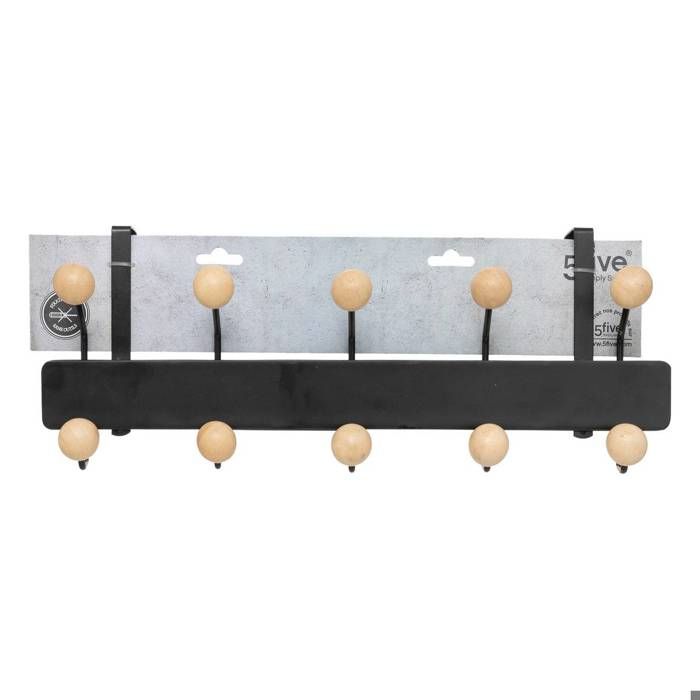Patère à 10 Têtes En Bois De Cerisier Noir Five Simply Smart - Porte-Manteaux Design