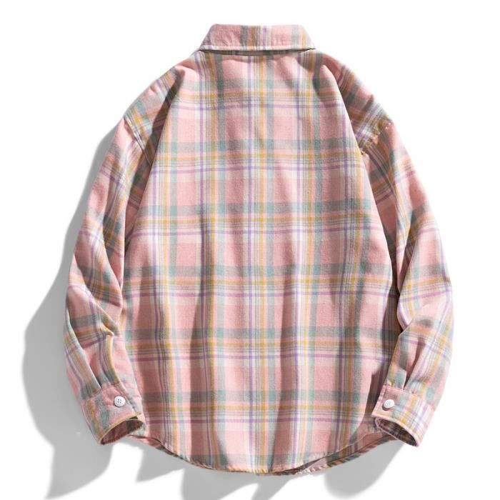 Chemise Thomas Dean XXL - Rose Et Blanc à Carreaux - 100% Coton - Occasion Très Bon état