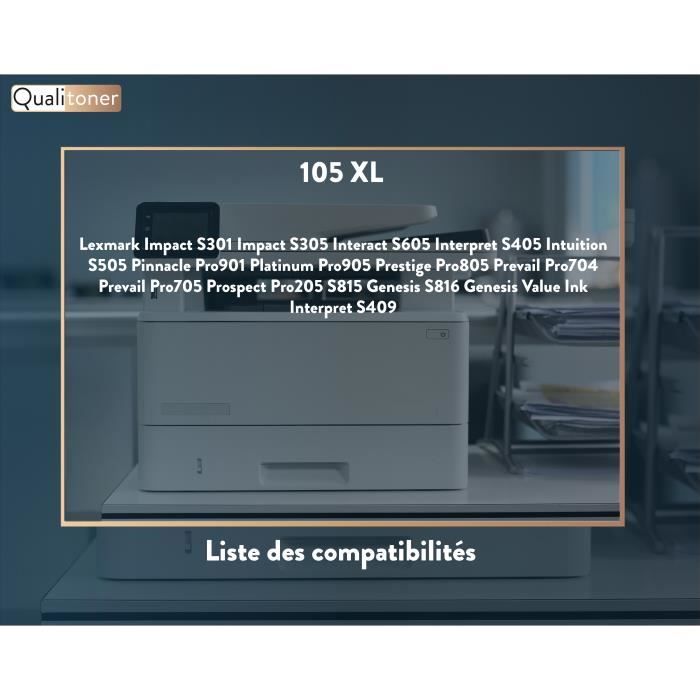 Lot De 12 Cartouches D'encre Compatibles Lexmark Prevail Pro704 - Marque Visiodirect - Neuf