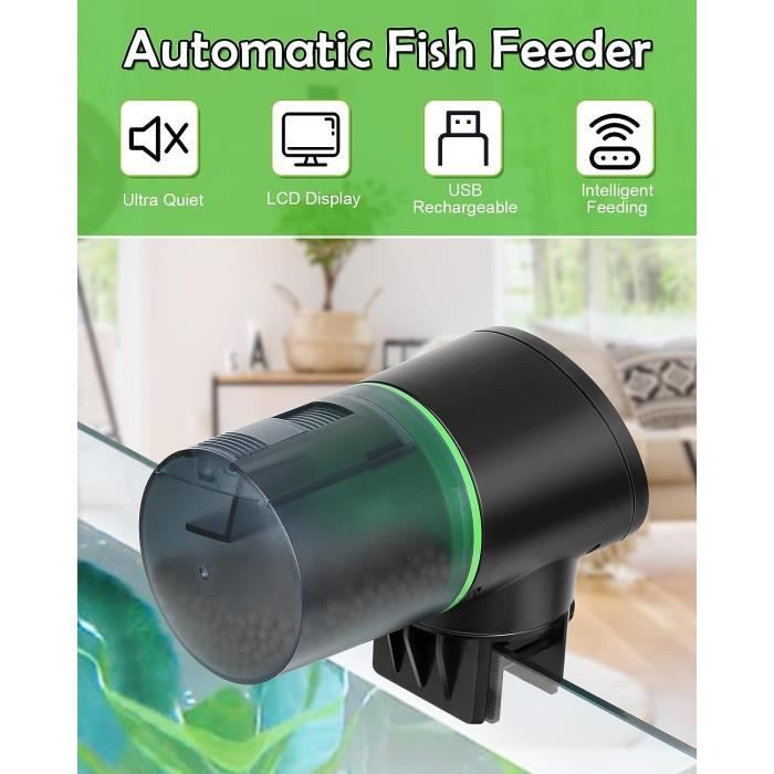Distributeur Nourriture Poisson Aquarium - Timer Rechargeable Avec Câble De  Usb Charger, Distributeur Automatique Aquarium Av[H4] - Cdiscount